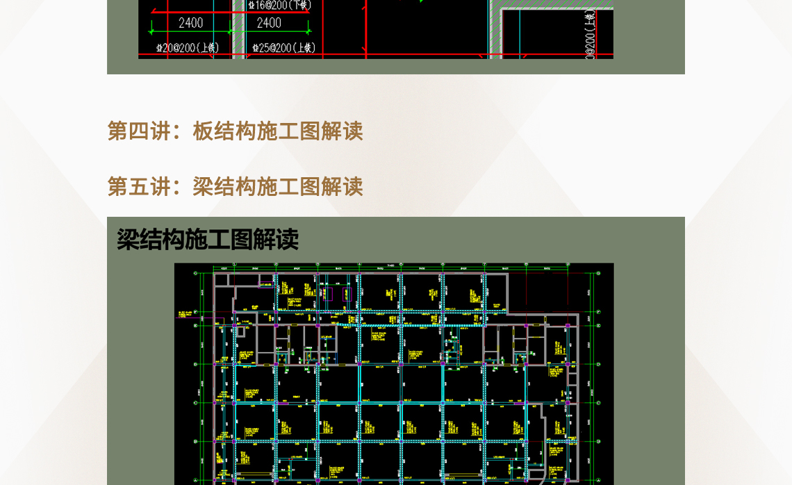 房屋建筑施工图,施工识图读图,结构图识图读图