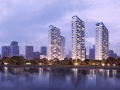 [浙江]温州大发绿轴·现代滨江高层跃层豪宅+酒店建筑模型设计
