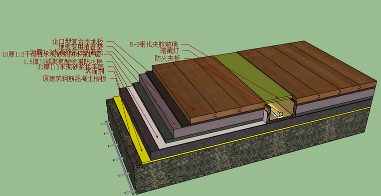 金螳螂施工节点对应sketchup模型-地面d1-d22