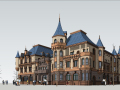 欧式风格古堡风幼儿园建筑模型设计