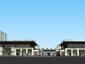 华夏溧水入口售楼处建筑模型设计（中式风格）