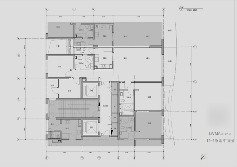 【t3b 户型】李玮珉-静安上海曹家渡项目原始平面2