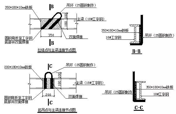 悬挑式卸料平台制作施工技术交底，有详细做法示意图！