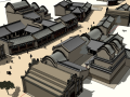 中式古镇建筑模型设计