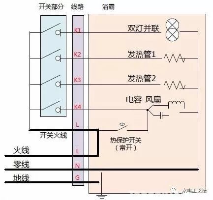 [分享]浴霸接线图最全详解,风暖和灯暖浴霸哪个好