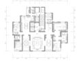 [郑州]梁建国-建业天筑603㎡超大平层样板间全套施工图CAD+官方摄影