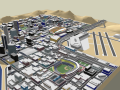 沙漠城市规划su模型