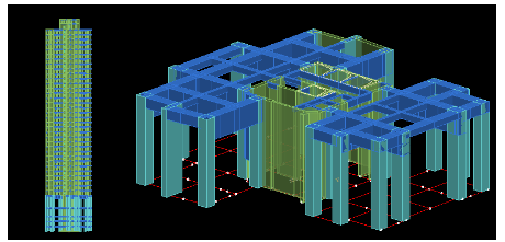 该结构的转换层在第五层,非底部加强区的剪力墙的抗震等级为二级,框支