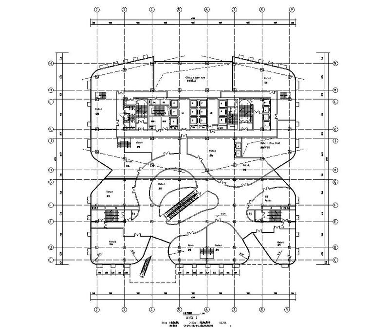 [陕西]西安竹园企业总部大楼建筑施工图设计(cad)