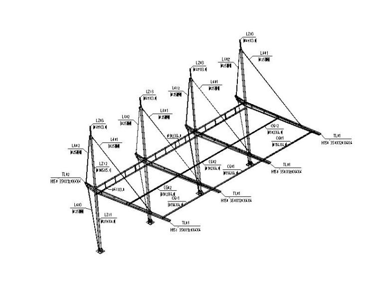 车棚膜结构施工图(2014,图纸齐全)