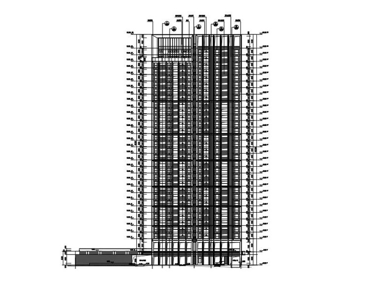 人才公寓建筑立面图