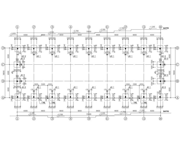 18米单跨钢结构厂房结构施工图(cad)