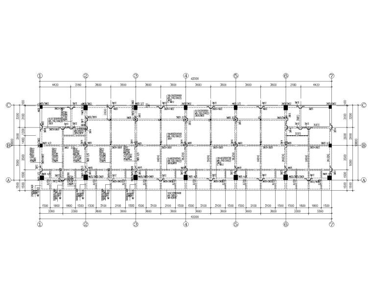 某六层宿舍楼混凝土结构施工图(cad)