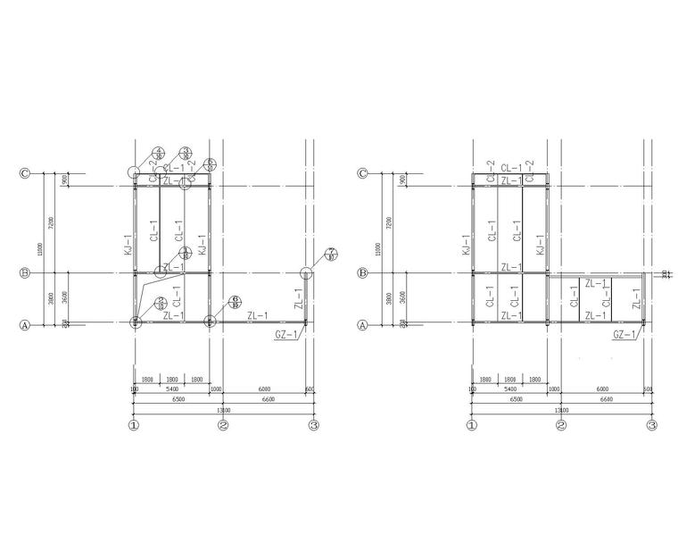 某3层钢结构办公结构施工图(cad)