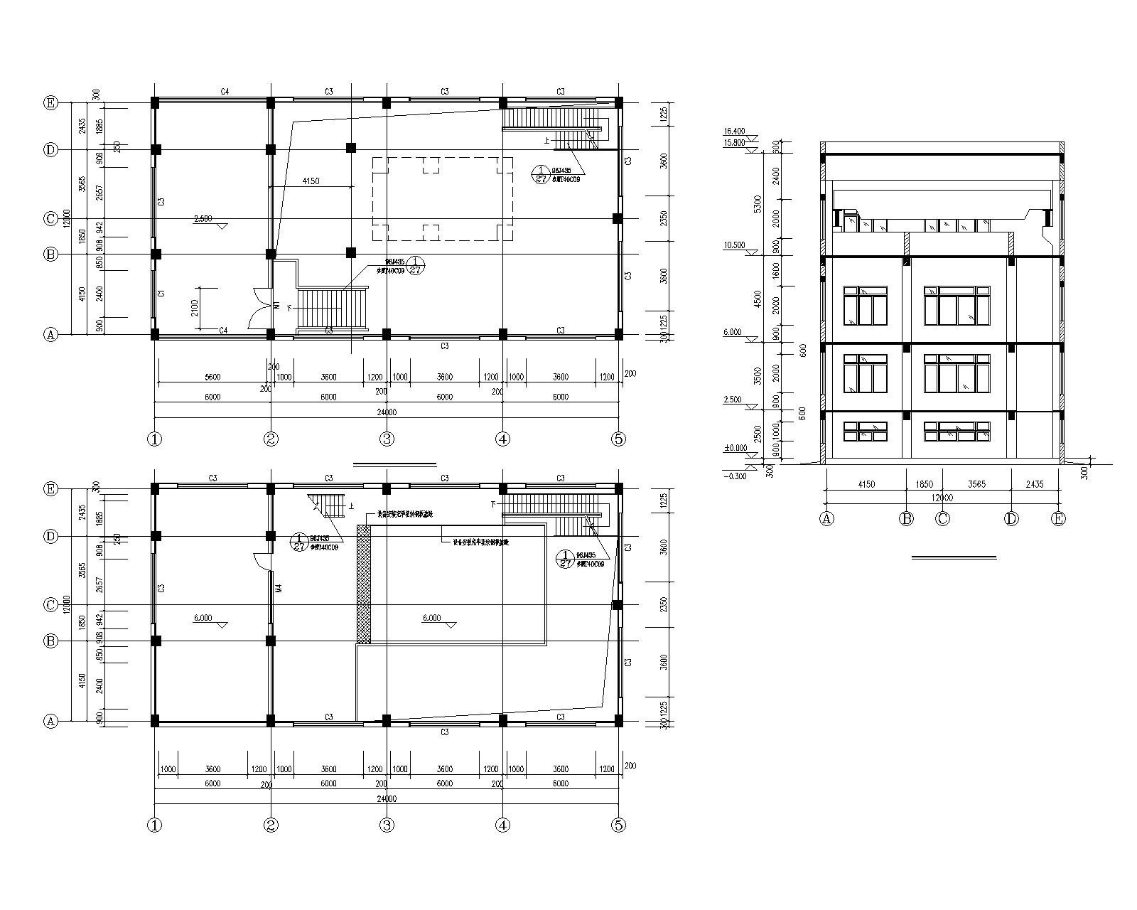 公司规范图纸cad资料下载-某公司发电机厂房混凝土结构施工图(cad)