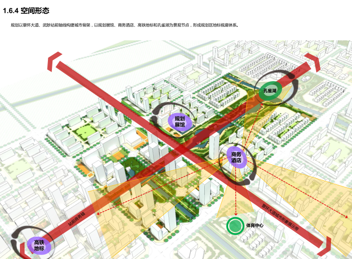河南武陟产业知名地产概念规划城市设计方案文本 空间形态