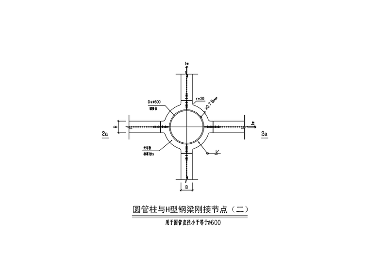 圆管柱与h型钢梁刚接节点pdf