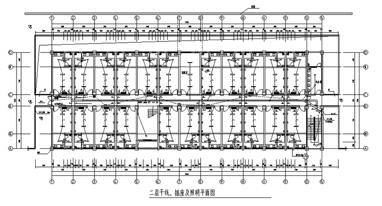 干线,插座及照明平面图