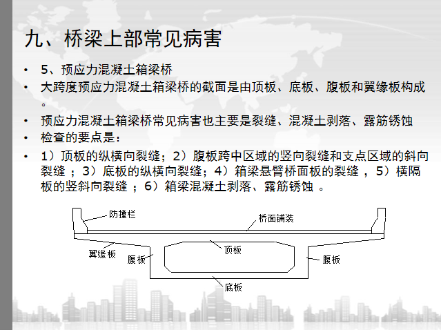 预应力混凝土箱梁桥病害