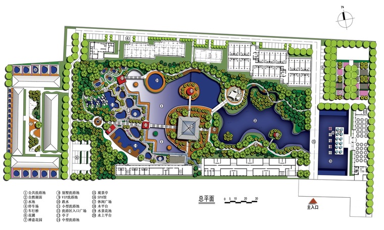 [北京]古典园林风格温泉度假生态园景观方案