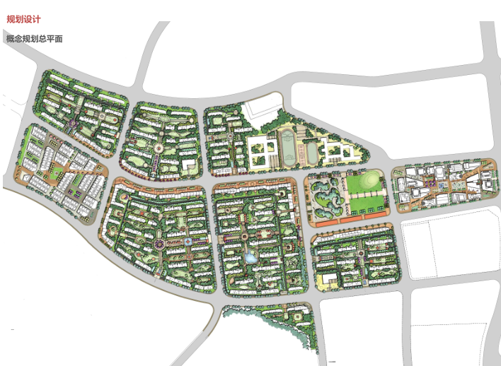 大连24城住宅区项目规划方案设计 概念规划总平面