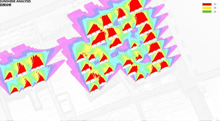 现代古典居住区建筑概念方案设计日照分析