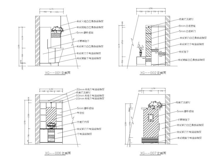 [分享]中式柜cad立面图资料下载