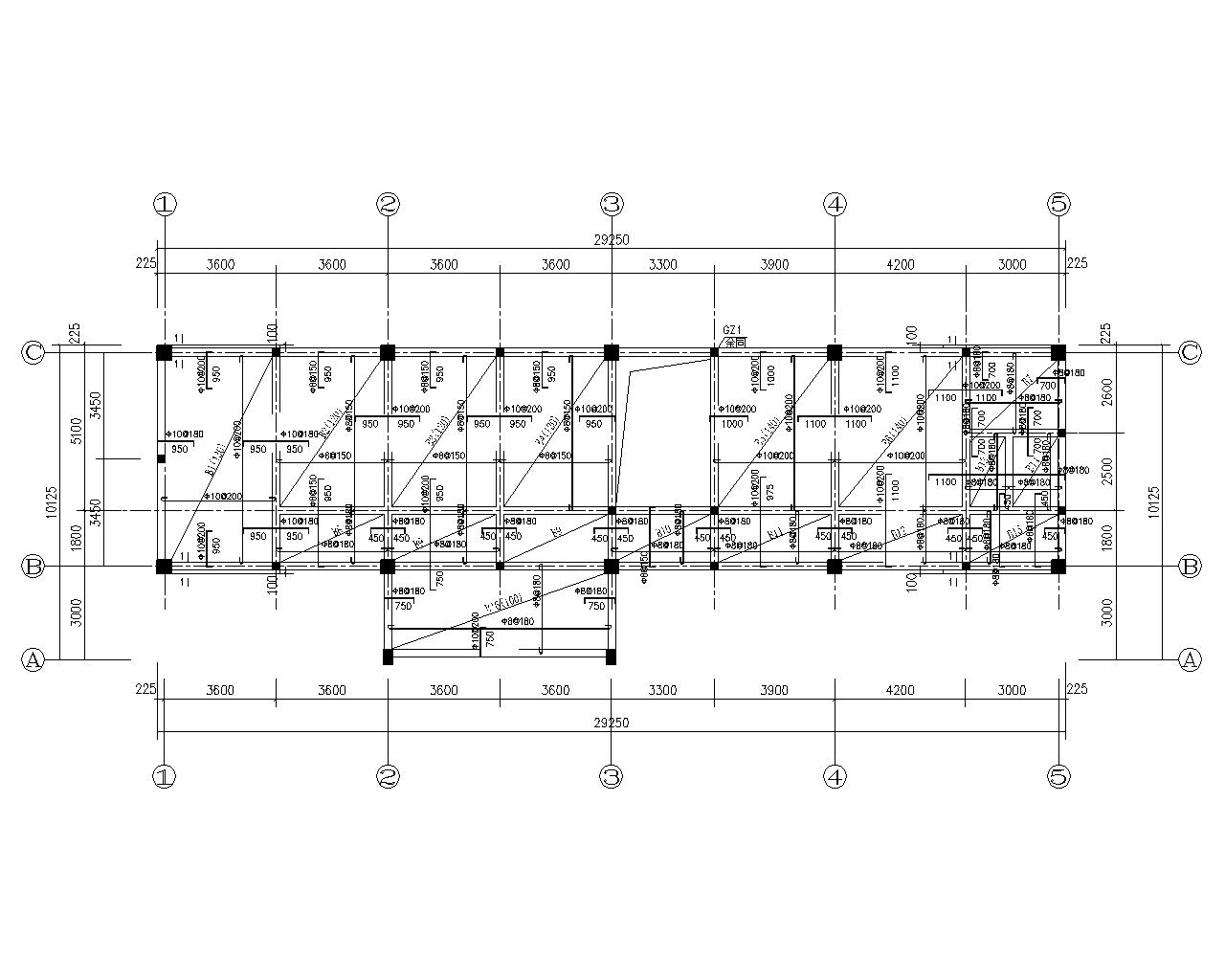 仿古建筑马头墙节点图集资料下载-三层仿古建筑混凝土结构施工图(cad)