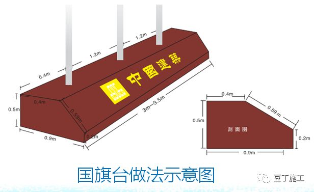 国旗台 旗台采用mu5.