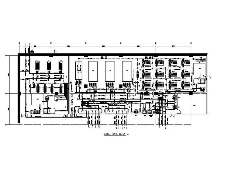 制冷机房,换热站水管平面图