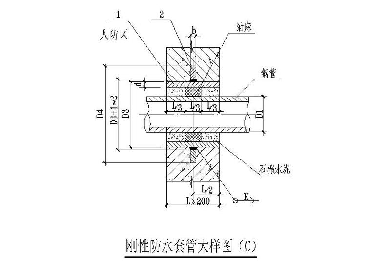 刚性防水套管大样图(c)