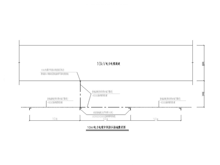 10kv电力电缆中间接头接地敷设图_副本
