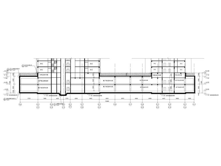 北京综合体地下室建筑施工图(车库商业设备)