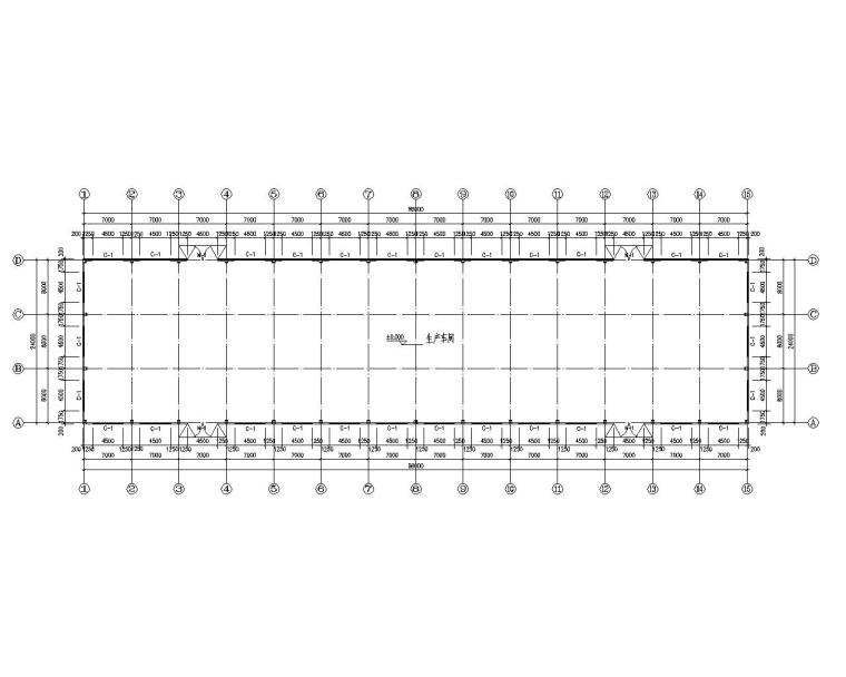 24米单跨钢结构厂房结构施工图(cad)