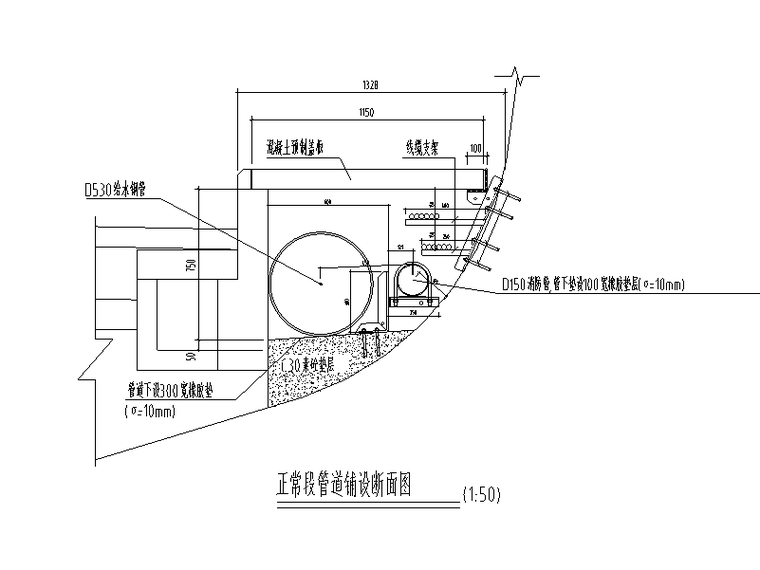 管道铺设断面图
