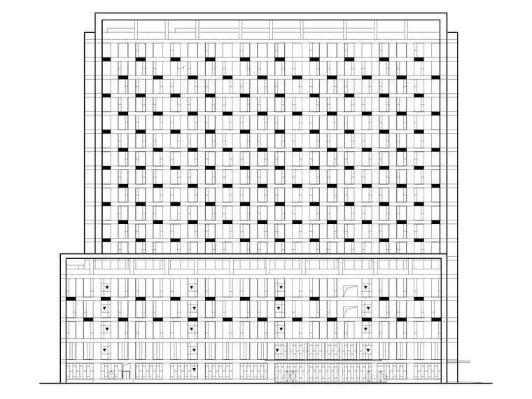 综合性高层医院建筑初设图cad2018