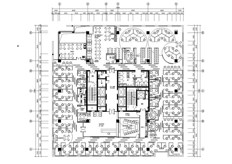 成套办公空间办公类型:工作室图纸深度:施工图项目位置:四川设计风格