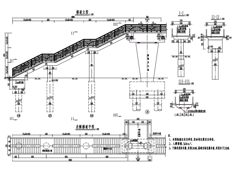 [广州]城市主干道桥梁工程初步设计图-路桥工程图纸