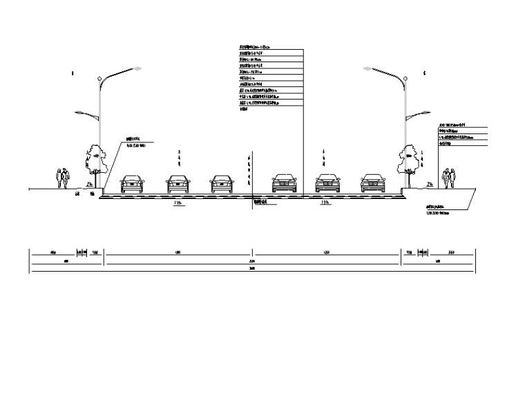 道路横断面设计图