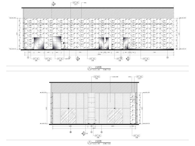 一层展厅入口立面图