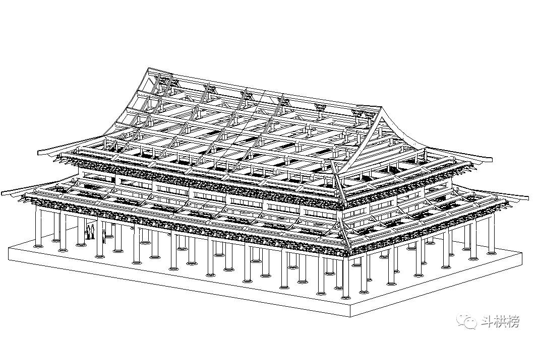 [分享]revit古建设计应用宋式十架椽身内双槽殿堂