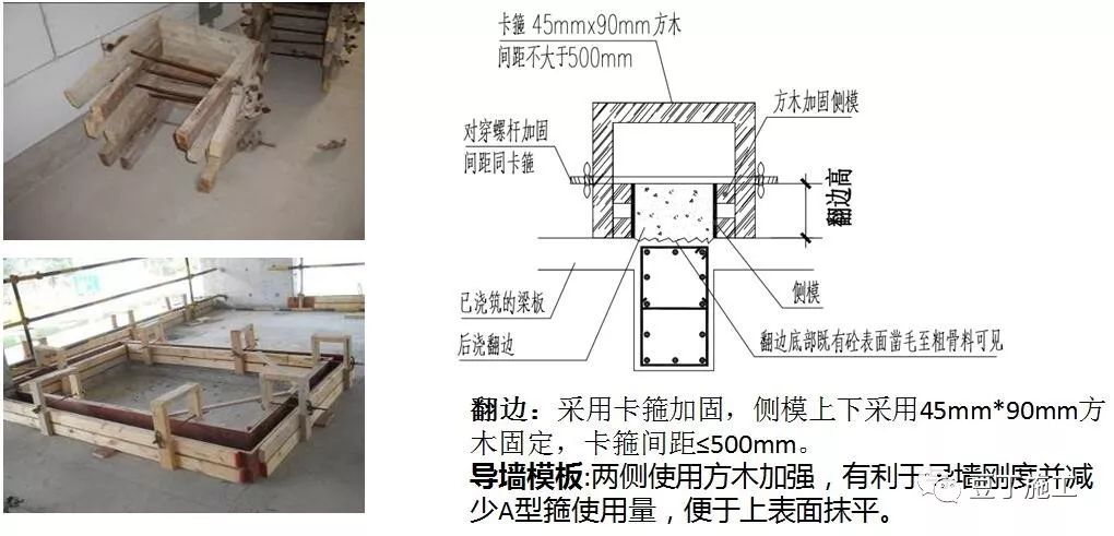 导墙凿毛及成型质量