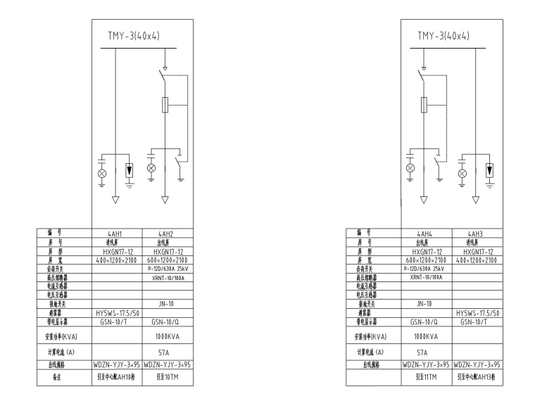 [湖南]商务中心高压新装线路供配电工程图纸