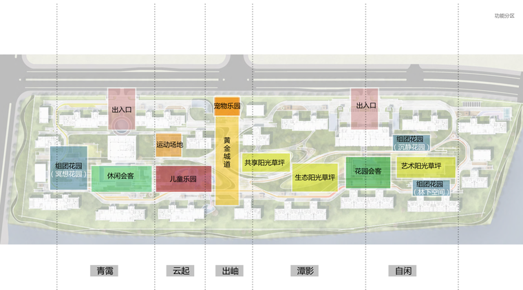 苏州闲情雅致居住区景观方案设计 功能分区