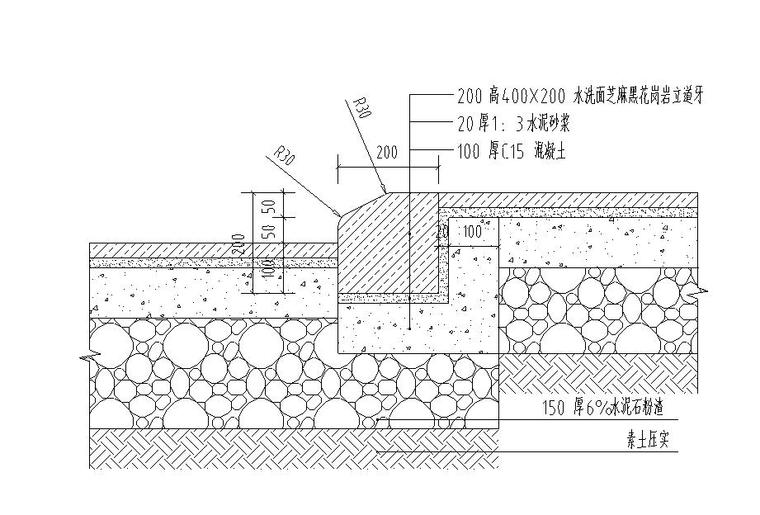 下沉绿地水池节点详图设计