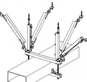 矩形桥架抗震支架示意图