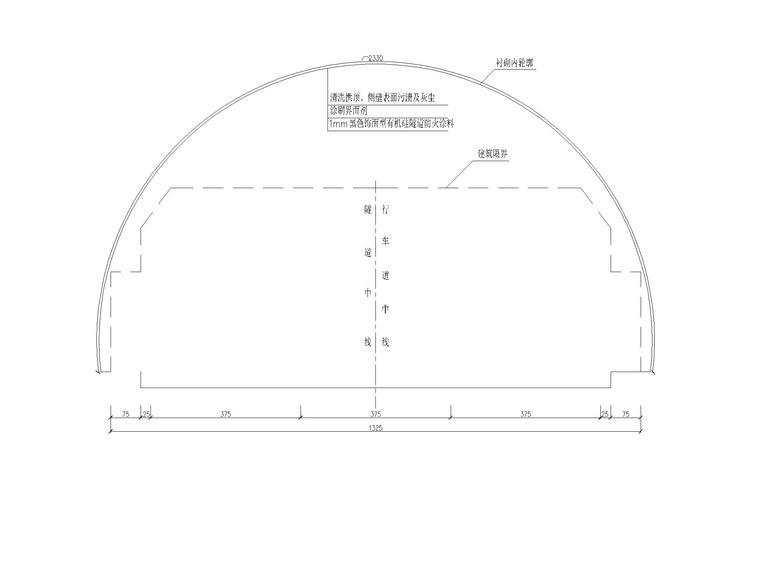 隧道容貌整治断面图