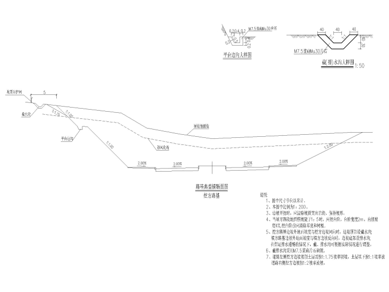 dl-07 路基典型横断面图-模型