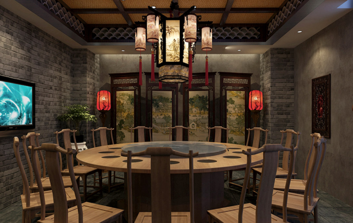 华溢装饰:深圳中式风格餐厅设计增添古典