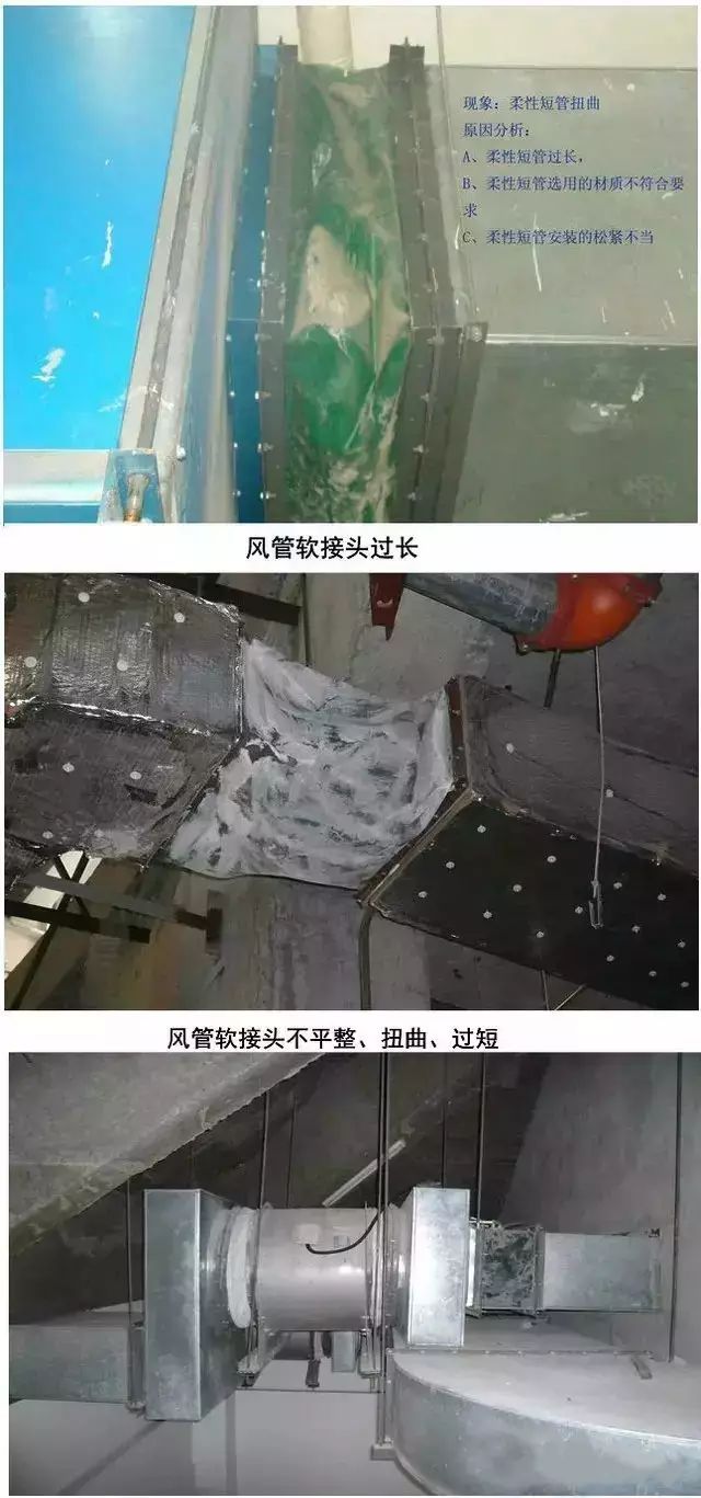 (2)柔性短管的长度值为150～250mm,其接缝处应严密和牢固且不宜作异